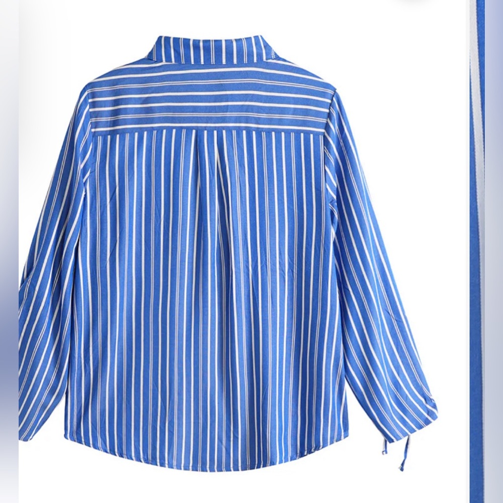 Ruched Button Down Shirt - Picture 3 of 4